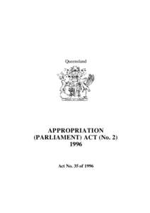 Queensland  APPROPRIATION (PARLIAMENT) ACT (No