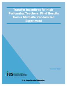 Transfer Incentives for High-Performing Teachers: Final Results from a Multisite Randomized Experiment