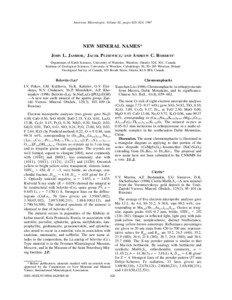 American Mineralogist, Volume 82, pages 620–624, 1997  NEW MINERAL NAMES*