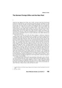 Richard J. Evans  The German Foreign Office and the Nazi Past