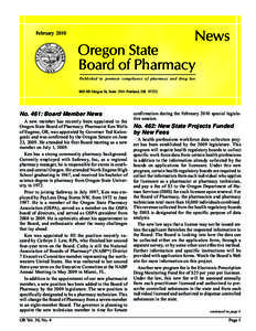 News  February 2010 Oregon State Board of Pharmacy