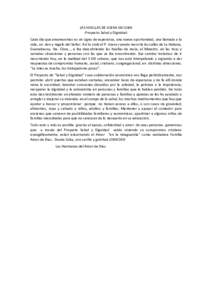 LAS HUELLAS DE USERA EN CUBA -Proyecto Salud y DignidadCada día que amanecemos es un signo de esperanza, una nueva oportunidad, una llamada a la vida, un don y regalo del Señor. Así lo vivió el P. Usera cuando recorr