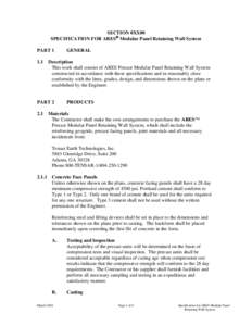 Architecture / Geotechnical engineering / Civil engineering / Precast concrete / Geogrid / Reinforced concrete / Geosynthetic / American Association of State Highway and Transportation Officials / Retaining wall / Concrete / Construction / Building materials