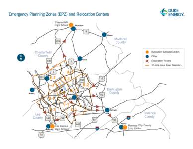 Emergency Planning Zones (EPZ) and Relocation Centers Chesterfield High School Chesterfield