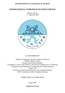 INTERNATIONAL GLACIOLOGICAL SOCIETY