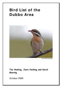 Bird List of the Dubbo Area Spiny-cheeked Honeyeater  Tim Hosking, Janis Hosking and David