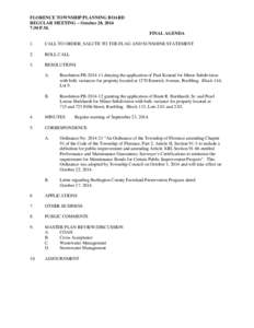 FLORENCE TOWNSHIP PLANNING BOARD