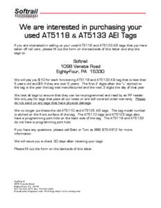 Microsoft Word - Used Tag Purchasing Letter.doc