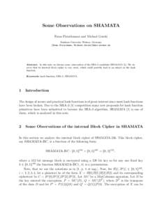 SHACAL / SHA-1 / Ciphertext / NIST hash function competition / Index of cryptography articles / One-way compression function / Cryptography / Cryptographic hash functions / Block ciphers