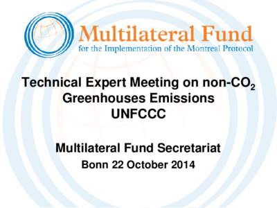 Technical Expert Meeting on non-CO2 Greenhouses Emissions UNFCCC Multilateral Fund Secretariat Bonn 22 October 2014