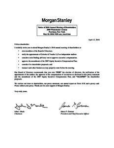 Notice of 2010 Annual Meeting of Shareholders 2000 Westchester Avenue Purchase, New York May 18, 2010, 9:00 a.m., local time April 12, 2010 Fellow shareholder: