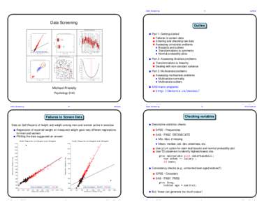 Data Screening  -1- Data Screening