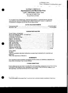 Cattle / Chemical elements / Dietary minerals / Reducing agents / Pork / Ractopamine / Monensin / Cattle feeding / Sodium / Chemistry / Matter / Biology