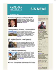 SIS Newsletter February 2014