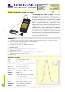 LUMETRONICS  Custom built Test Equipment Photometr y Safety & Compliance Physical & Material