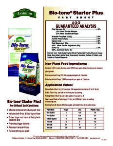 Bio-tone® Starter Plus F A C T S  H E