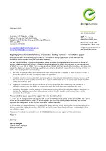 28 March 2013 EnergyAustralia Pty Ltd ABN[removed]Australia – EU Registry Linking Carbon Pricing and Markets Division