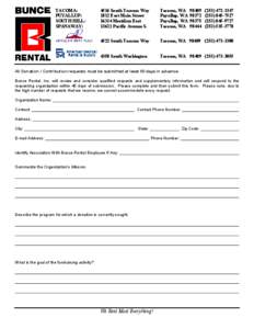 2013 Donation Form Request