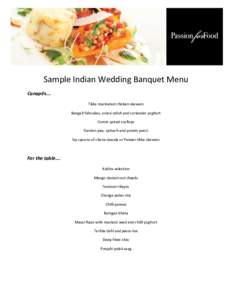Microsoft Word - Menu Sample Indian Wedding Banquet.docx