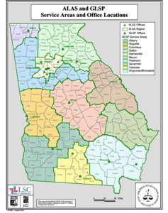 ALAS and GLSP Service Areas and Office Locations Chattooga Gilmer