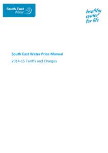 South East Water Price ManualTariffs and Charges Tariffs and Charges$ Water Service charge (per annum)