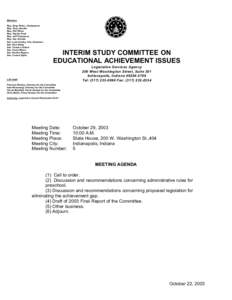 Members Rep. Greg Porter, Chairperson Rep. Terry Goodin Rep. Phil Pflum Rep. Phyllis Pond Rep. Jeff Thompson