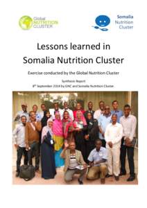 Somalia Nutrition Cluster Lessons learned in Somalia Nutrition Cluster