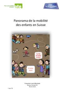    Panorama	de	la	mobilité des	enfants	en	Suisse  A	nous