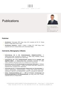 Publications Prof. Dr. Oliver Zugmaier Lawyer, Specialist lawyer for tax law Phone: [removed][removed]removed]