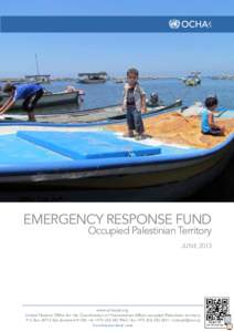 oPt  Emergency Response Fund Occupied Palestinian Territory June 2013