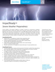 Meteorology / Atmospheric sciences / Business continuity and disaster recovery / Emergency management / Storm / Business continuity / IT risk management / Preparedness / Thunderstorm / Threat