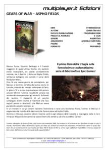 GEARS OF WAR – ASPHO FIELDS  ISBN AUTORE DATA DI PUBBLICAZIONE PREZZO AL PUBBLICO