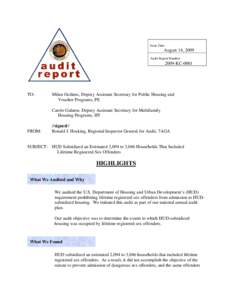 Housing / Sex crimes / Sex offender / Government / Section 8 / Murder of Dru Sjodin / National Sex Offender Registry / United States Department of Housing and Urban Development / Public housing / Sex offender registration / Affordable housing / Sex and the law