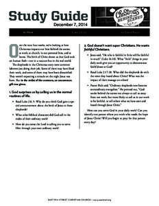 Study Guide December 7, 2014 At Work  Luke 2:8-20
