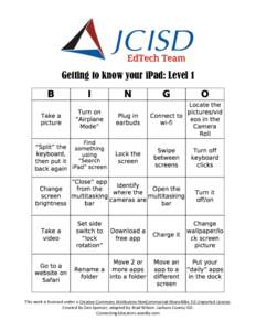 %  Getting to know your iPad: Level 1 % This%work%is%licensed%under%a%Creative%Commons%Attribution7NonCommercial7ShareAlike%3.0%Unported%License.%