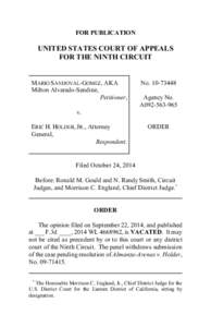 FOR PUBLICATION  UNITED STATES COURT OF APPEALS FOR THE NINTH CIRCUIT  MARIO SANDOVAL-GOMEZ, AKA