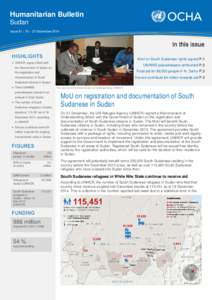 OCHA Sudan Weekly Humanitarian Bulletin