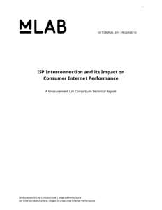 1  OCTOBER 28, 2014 | RELEASE 1.0     ISP Interconnection and its Impact on