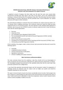 IEAGHG Information Paper; 2014-IP6: Octavius ‘International Workshop on Emissions from Post-Combustion CO2 Capture Processes A significant amount of progress has been made over the past few years since several other in