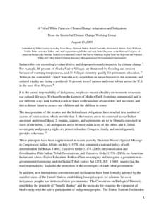 Adaptation to global warming / History of North America / Tribal sovereignty in the United States / Native Americans in the United States / Climate Change Science Program / Native American history / Tribe / Swinomish people / Montana v. United States / American culture / Americas / Adivasi