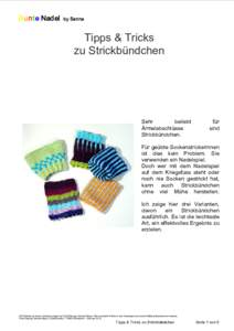 Bunte Nadel  by Sanna   Tipps & Tricks  zu Strickbündchen   Sehr 