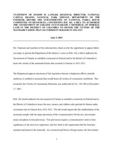 Europe / Joseph Stalin / Soviet Union / Political repression / Victims of Communism Memorial / Holodomor / National Capital Memorial Advisory Commission / Communism / Ukraine / Politics / Famines / Anti-communism