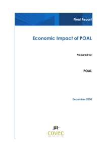 Final Report  Economic Impact of POAL Prepared for