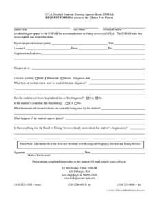 DSHAB Gluten Free Pantry Form