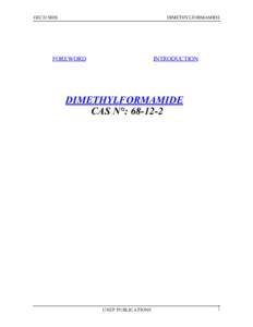 OECD SIDS  DIMETHYLFORMAMIDE FOREWORD