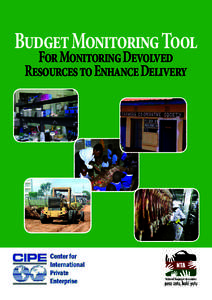 Budget Monitoring Tool For Monitoring Devolved Resources to Enhance Delivery © National Taxpayers Association April, 2015