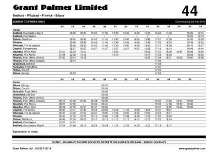Grant Palmer Limited  44 Bedford - Wilstead - Flitwick - Silsoe