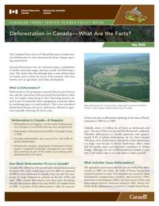 Deforestation in Canada. What are the facts?
