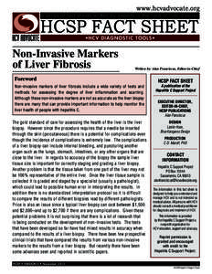 HCV Diagnostic Tools: Non-Invasive Markers of Liver Fibrosis