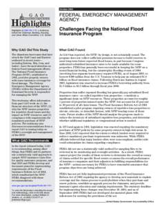 GAO-06-174T Highlights, FEDERAL EMERGENCY MANAGEMENT AGENCY: Challenges Facing the National Flood Insurance Program